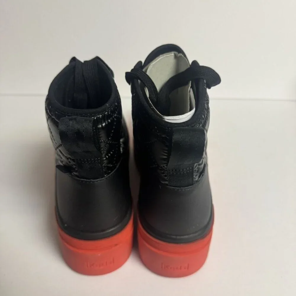 Keds Womens Quilt Nylon Pop Boot Black Size 9.5 M